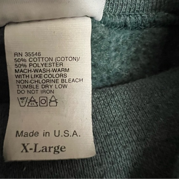 Pro Spirit Select Sweats Pullover Turtleneck‎ Sweatshirt Angels Green XL Vintage - Picture 4 of 7